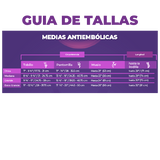 Media a la Rodilla Antiembólica 18 mmHg Color Blanco - XG
